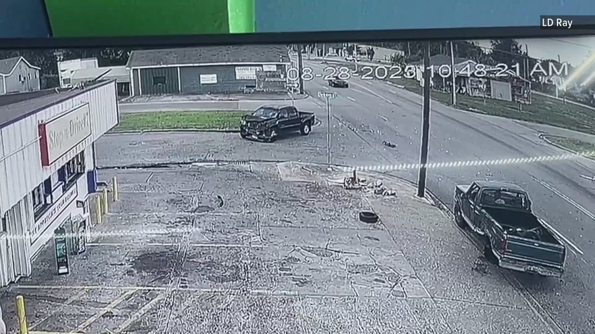 Pedestrian escapes flying wheel in Port Arthur crash | 12newsnow.com