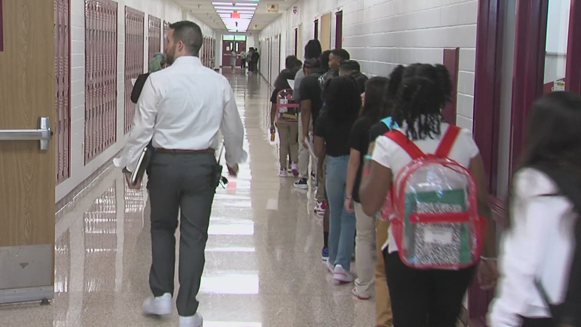 More than a week away from the start of most Southeast Texas schools, students at Smith Middle School in Beaumont headed back to class on Thursday.