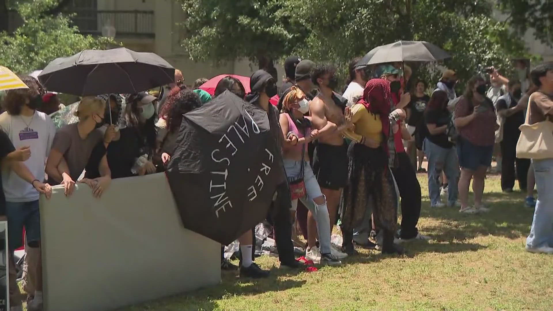 Dozens of people were arrested at the University of Texas in Austin.