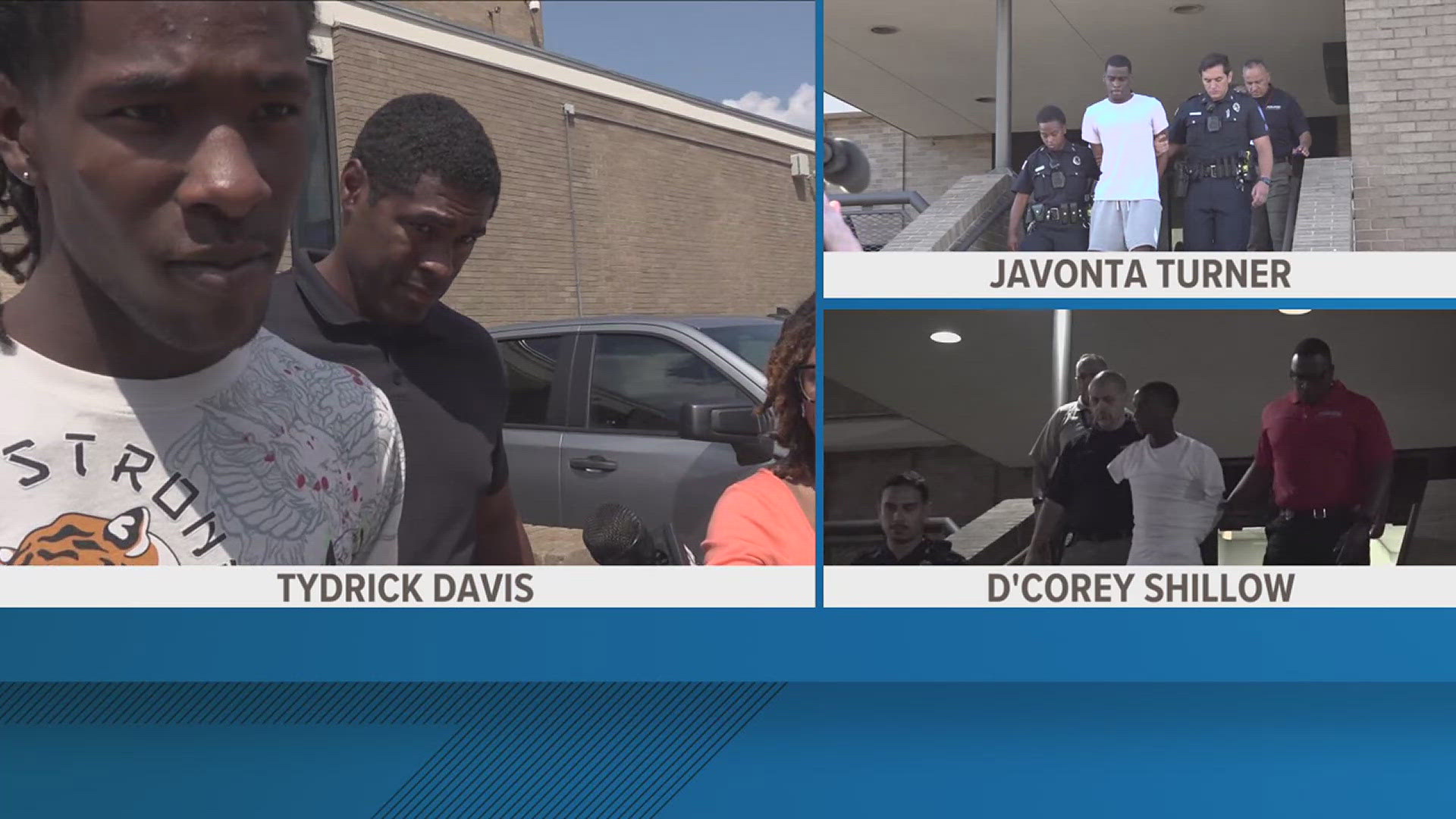 Tydrick Davis, Javonta Turner, and D'Corey Shillow were all indicted for capital murder Wednesday afternoon.