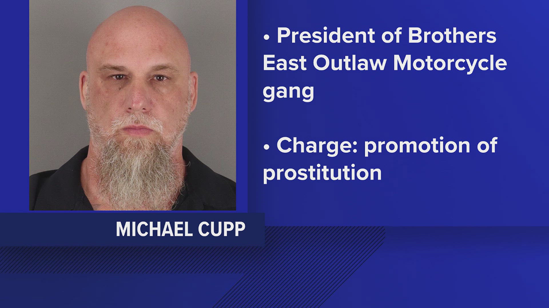 Michael Cupp, of Baytown, is accused of organizing and profiting from prostitution involving multiple women.