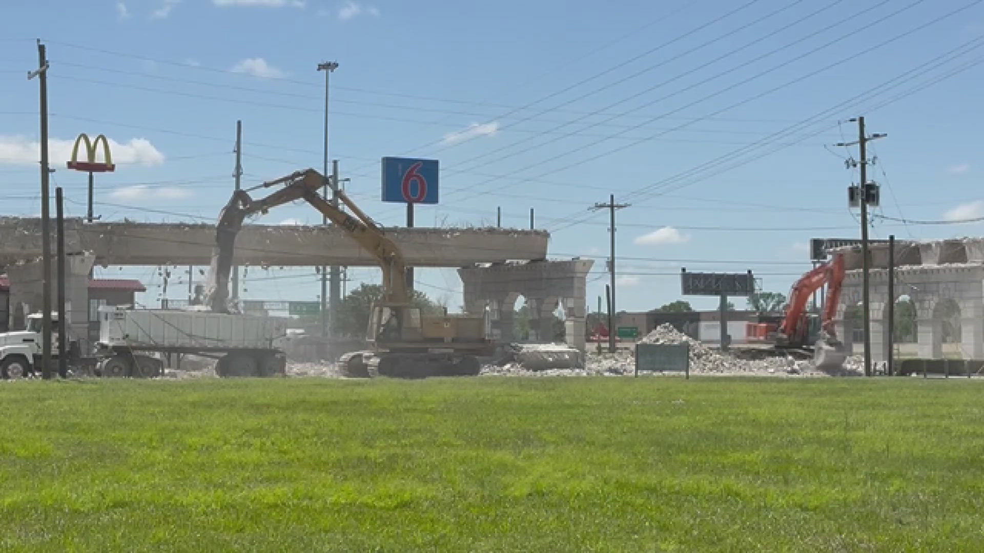Crews have started demolition on eastern side of the bridge