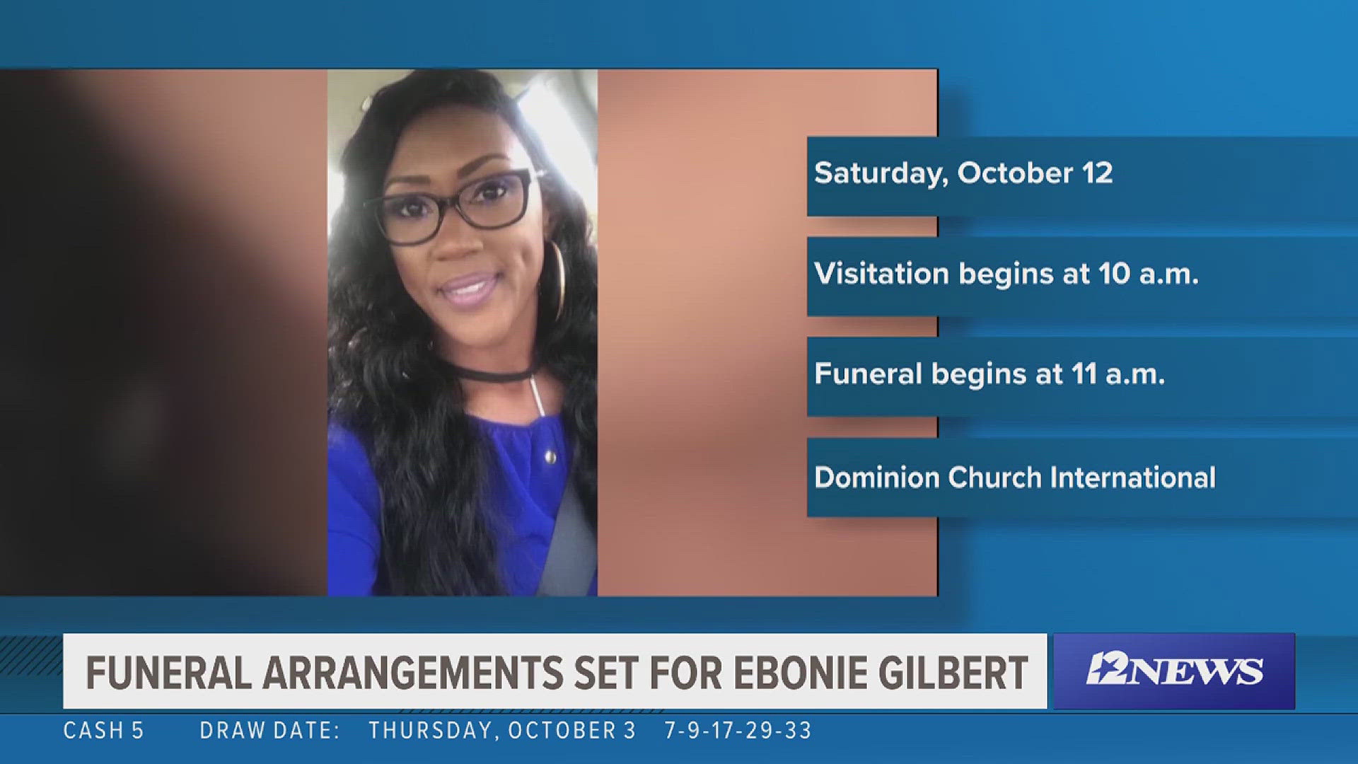 Funeral arrangements have been made for Gilbert at Dominion International Church starting at 11 a.m.