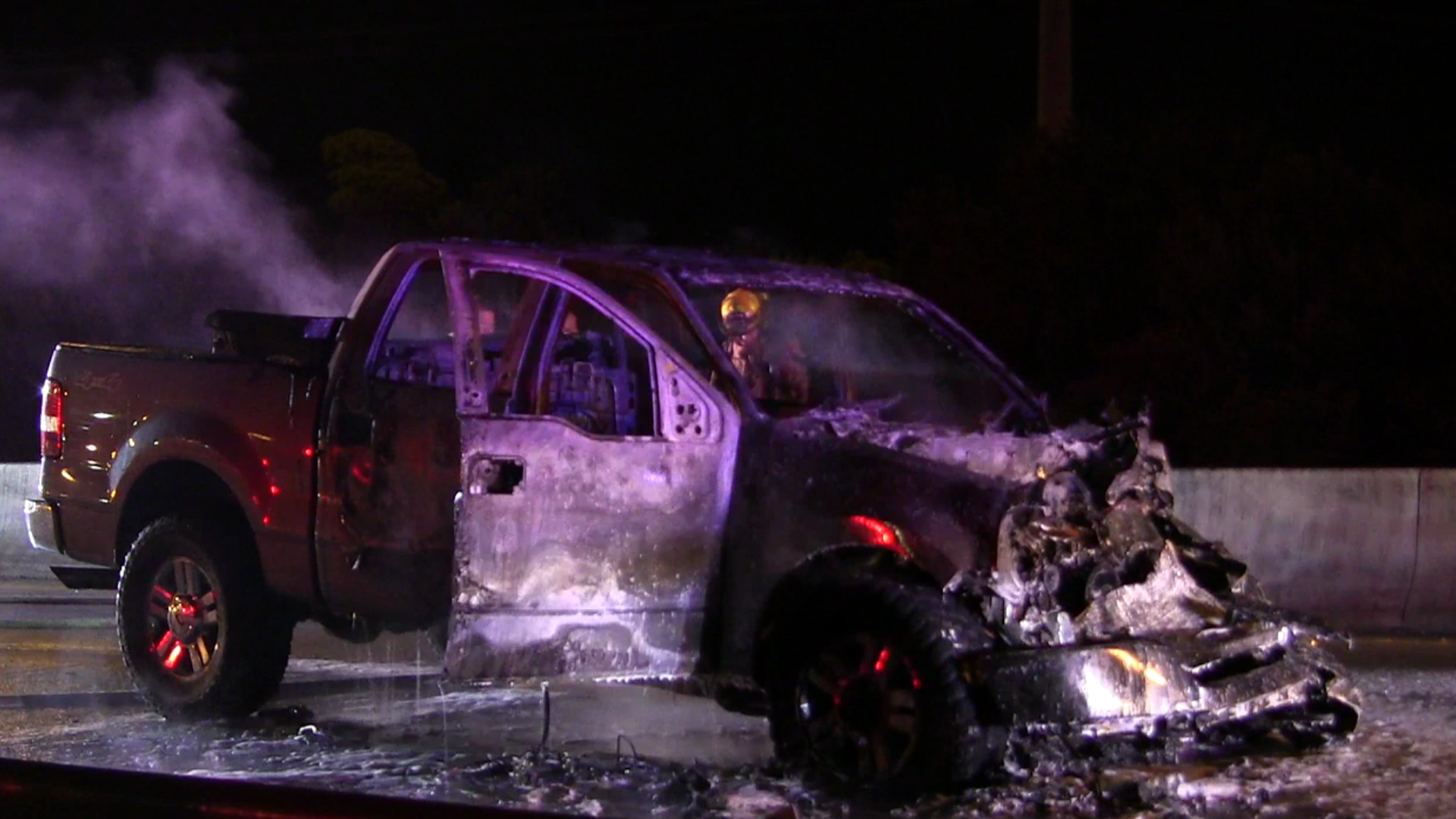 Truck catches fire, explodes on I-10 in accident | 12newsnow.com