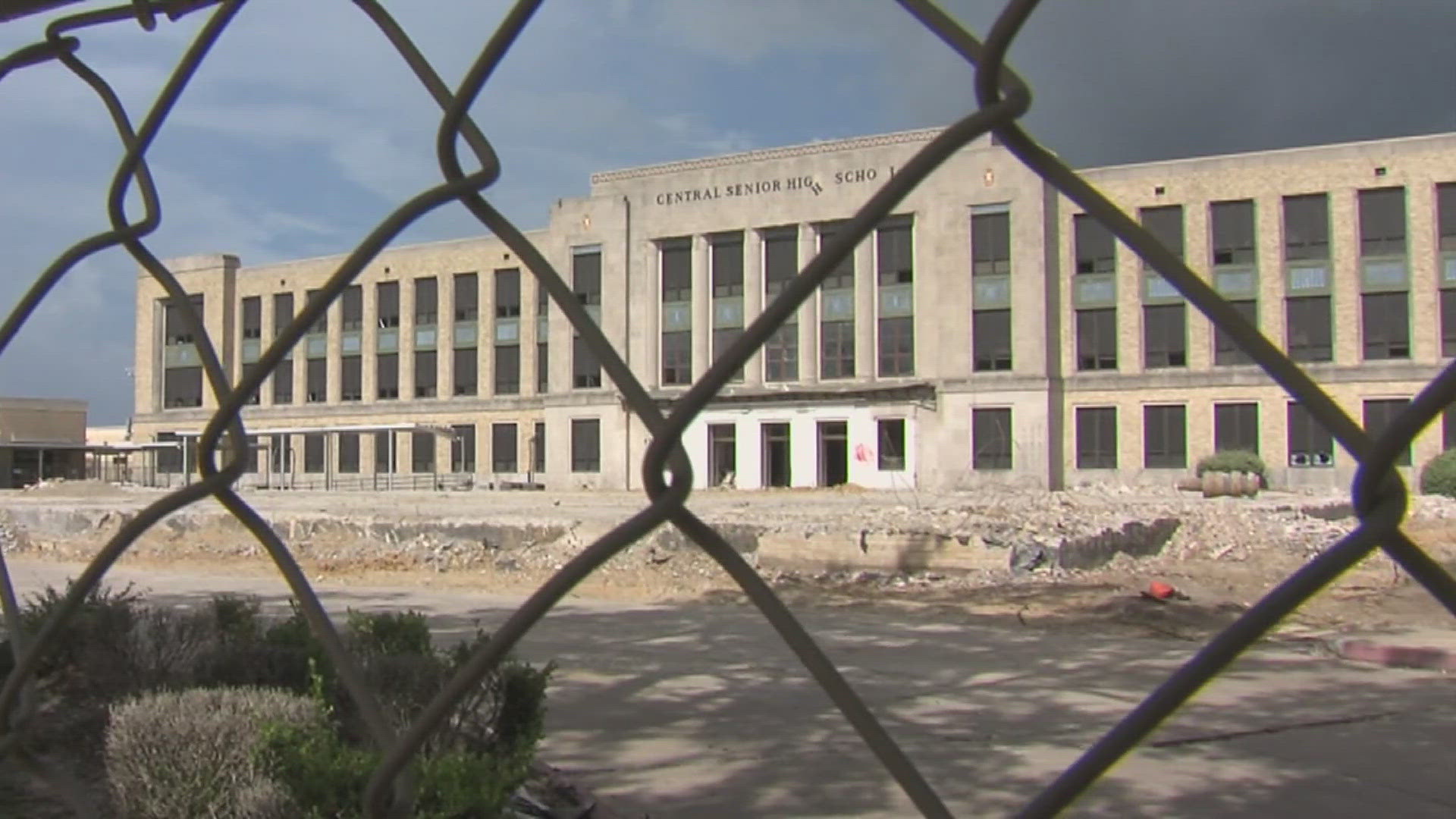 Work to demolish the old Beaumont Central High School is moving along. The campus has been mostly vacant since Tropical Storm Harvey in 2017.