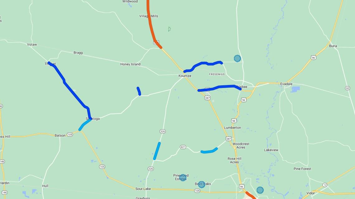Roads closed throughout Southeast Texas following recent storms