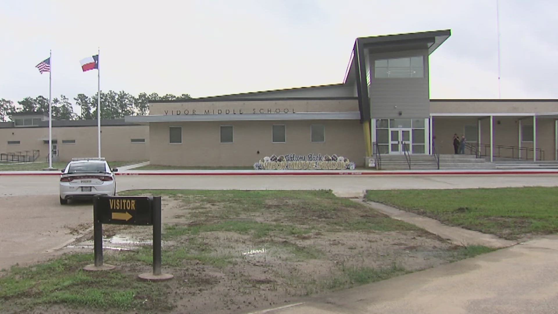 Parents were also told that, with proper identification, they could pick up students in the gym parking lot at Vidor High School.