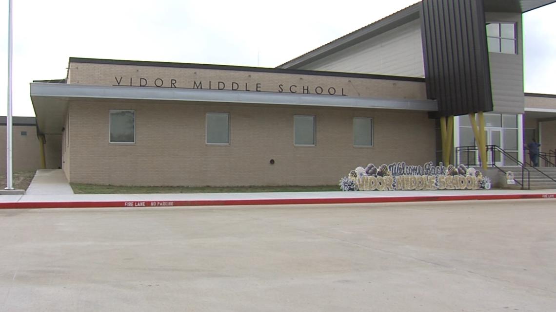 Due to a gas leak, classes at Vidor Middle School are canceled for a day