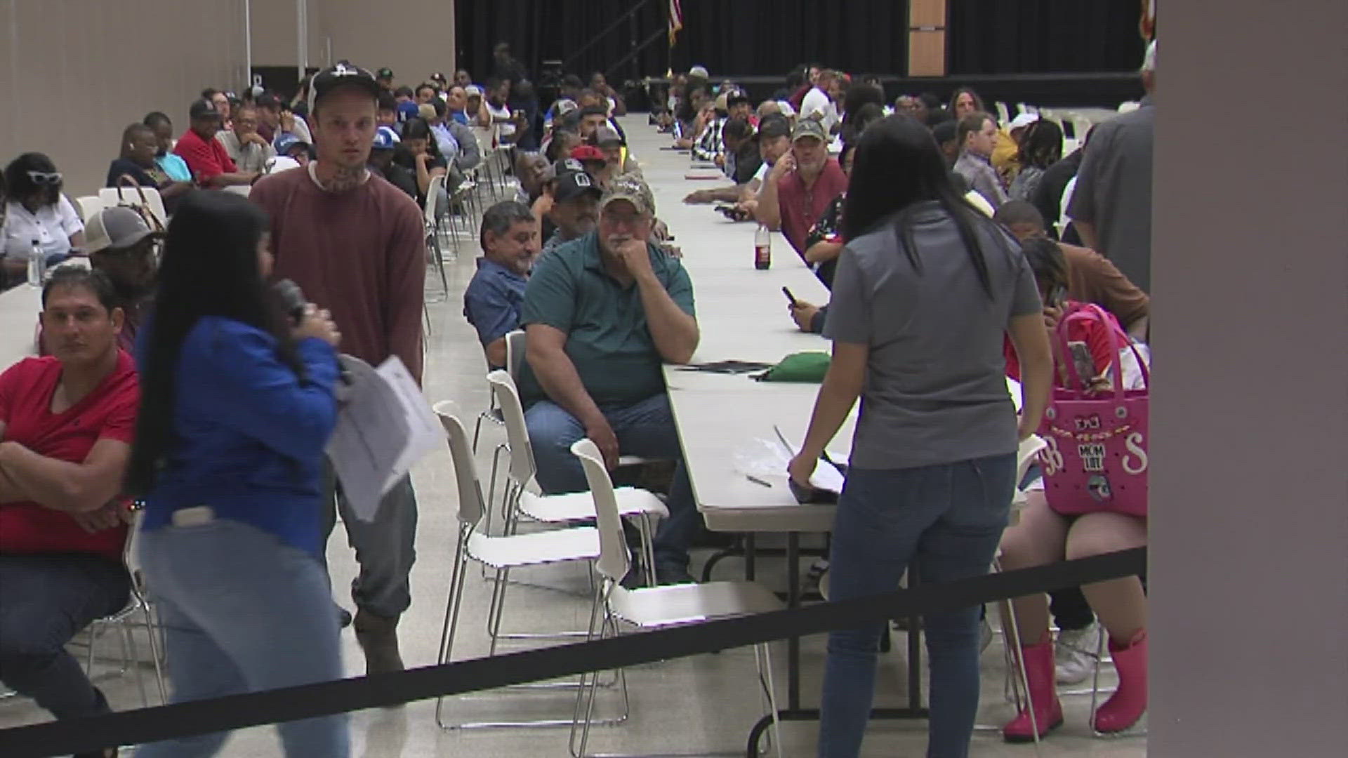 Workers had the opportunity to meet with Bechtel recruiters at the Bowers Civic Center in Port Arthur