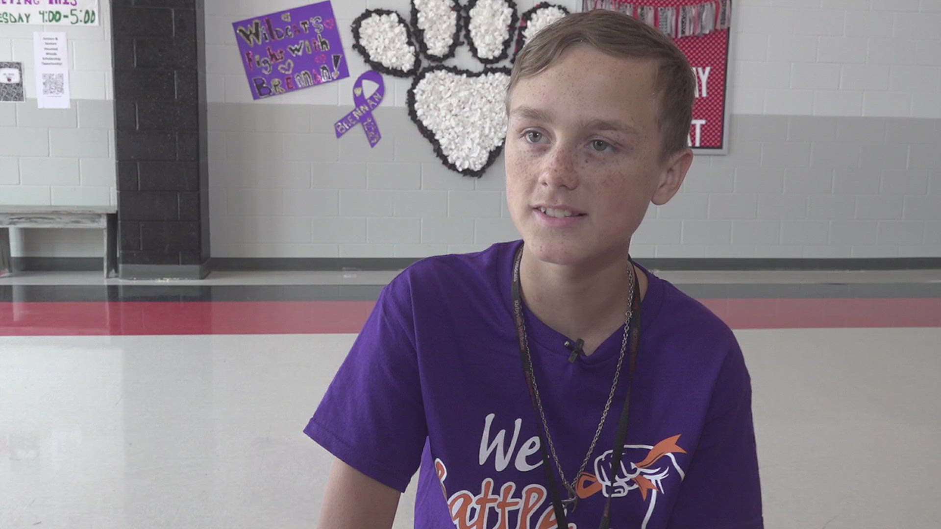 Brennan Odom, a 15-year-old freshman at Kirbyville High School is fighting cancer for the third time.