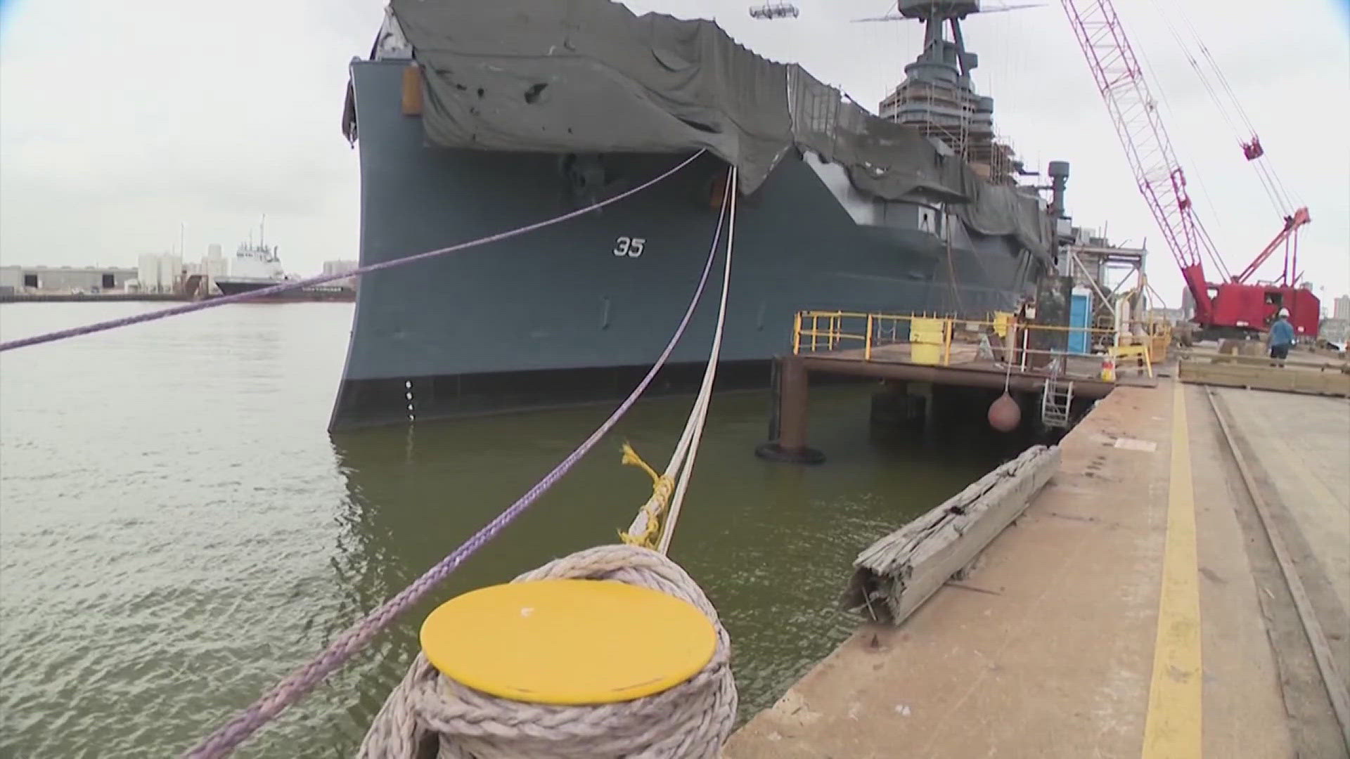 The 112 year old ship is currently docked in Texas while undergoing extensive renovations