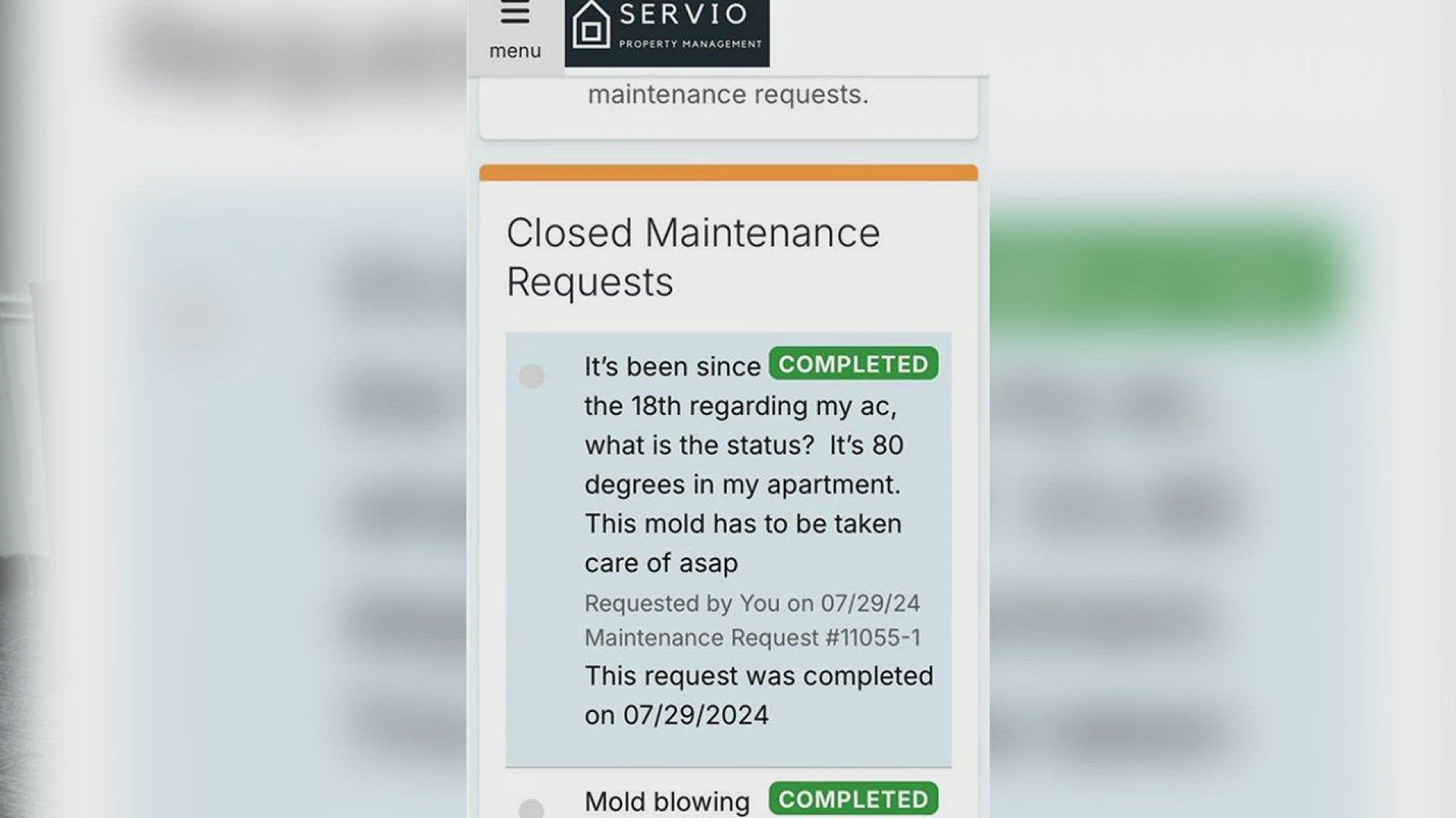 On Wednesday, after speaking with 12News, Richard received an eviction notice stating she has 3 days to vacate. She paid the remaining rent balance.