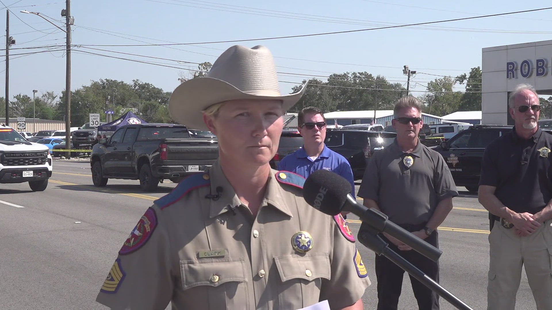 Texas DPS holds a news conference on a Tuesday morning chase that ended in a shootout with police that left one man dead.