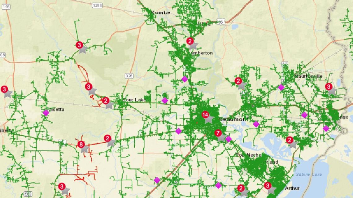 Power outages around Southeast Texas 12newsnow