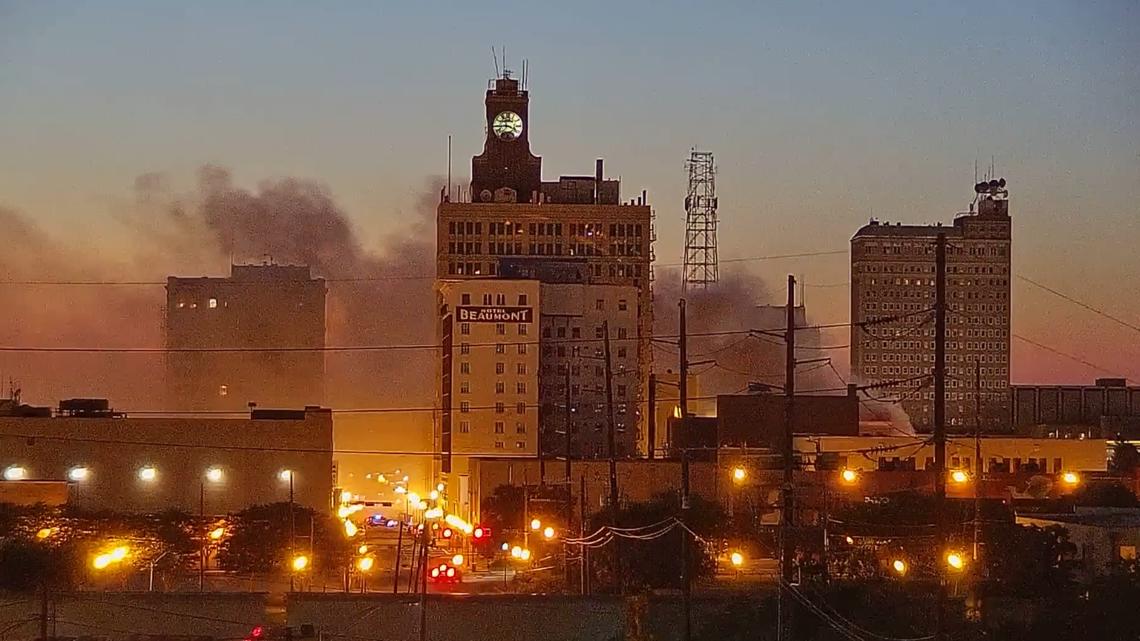 Time-lapse video shows Gilbert Building fire in downtown Beaumont ...