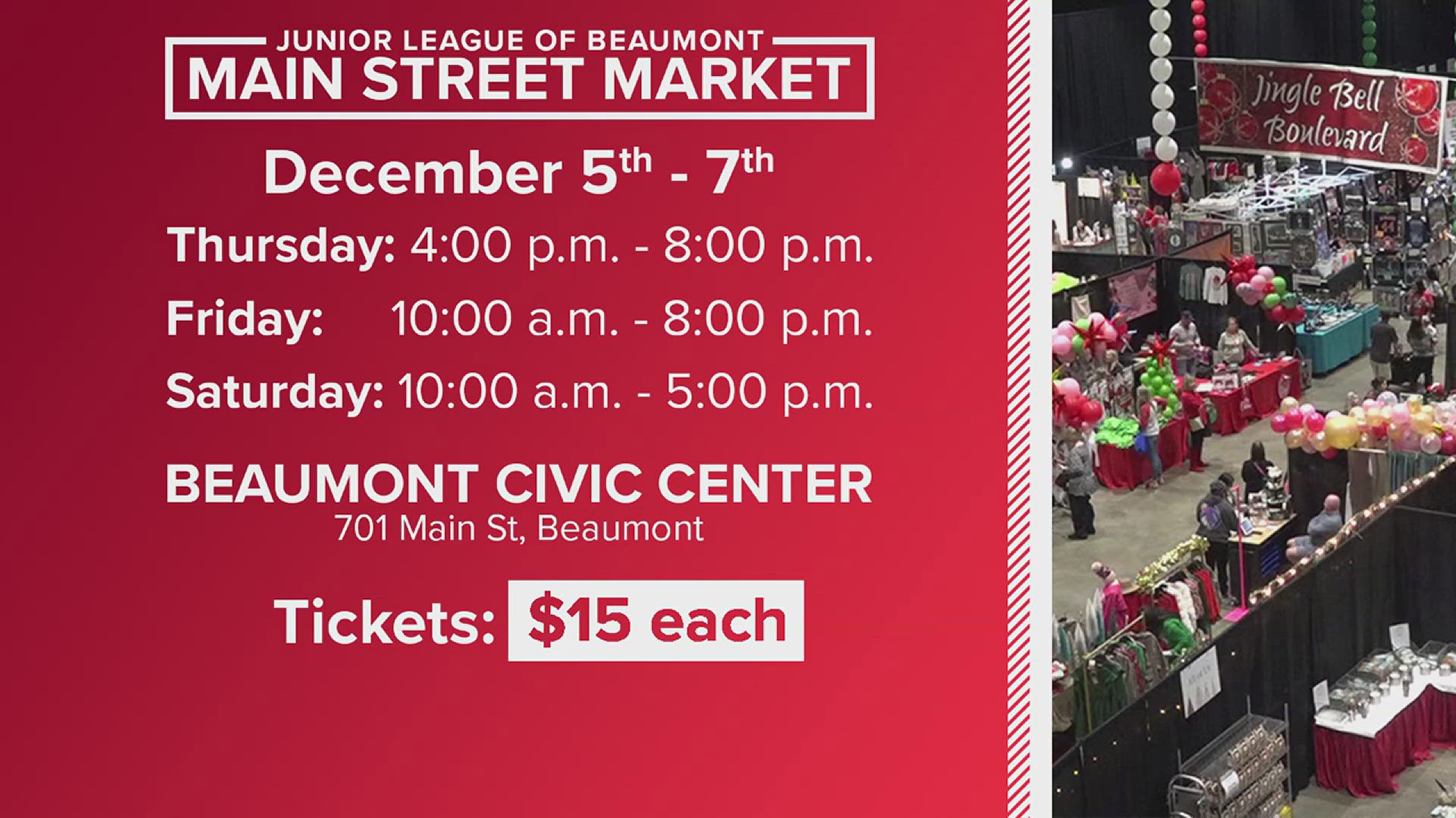 More than 100 vendors will pack the Beaumont Civic Center for the 3-day shopping event that supports the Junior League's community projects and scholarships.