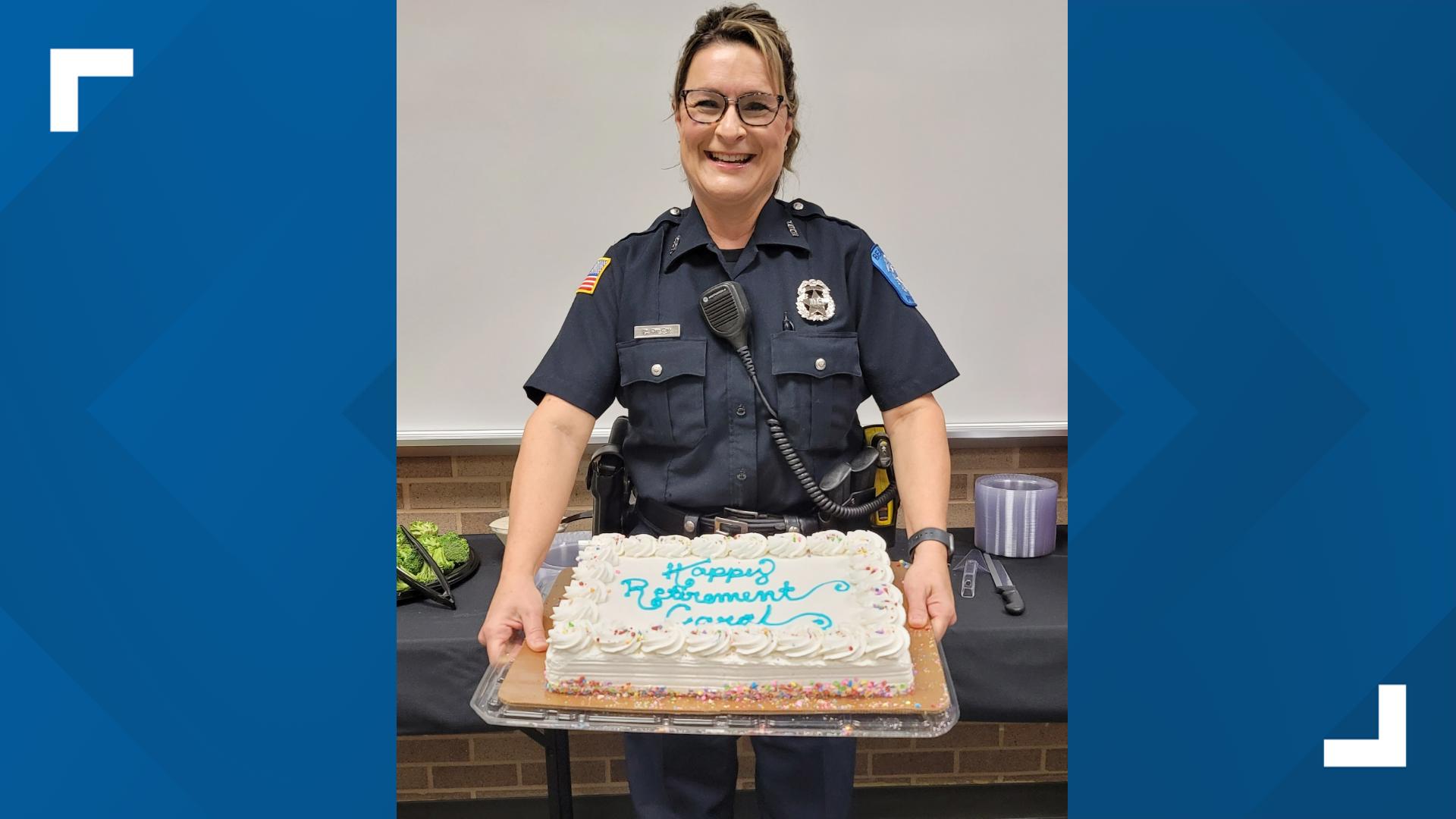 Natalie Riley Police Sergeant Beaumont Police Officer Carol Riley retires after 32 years | 12newsnow.com