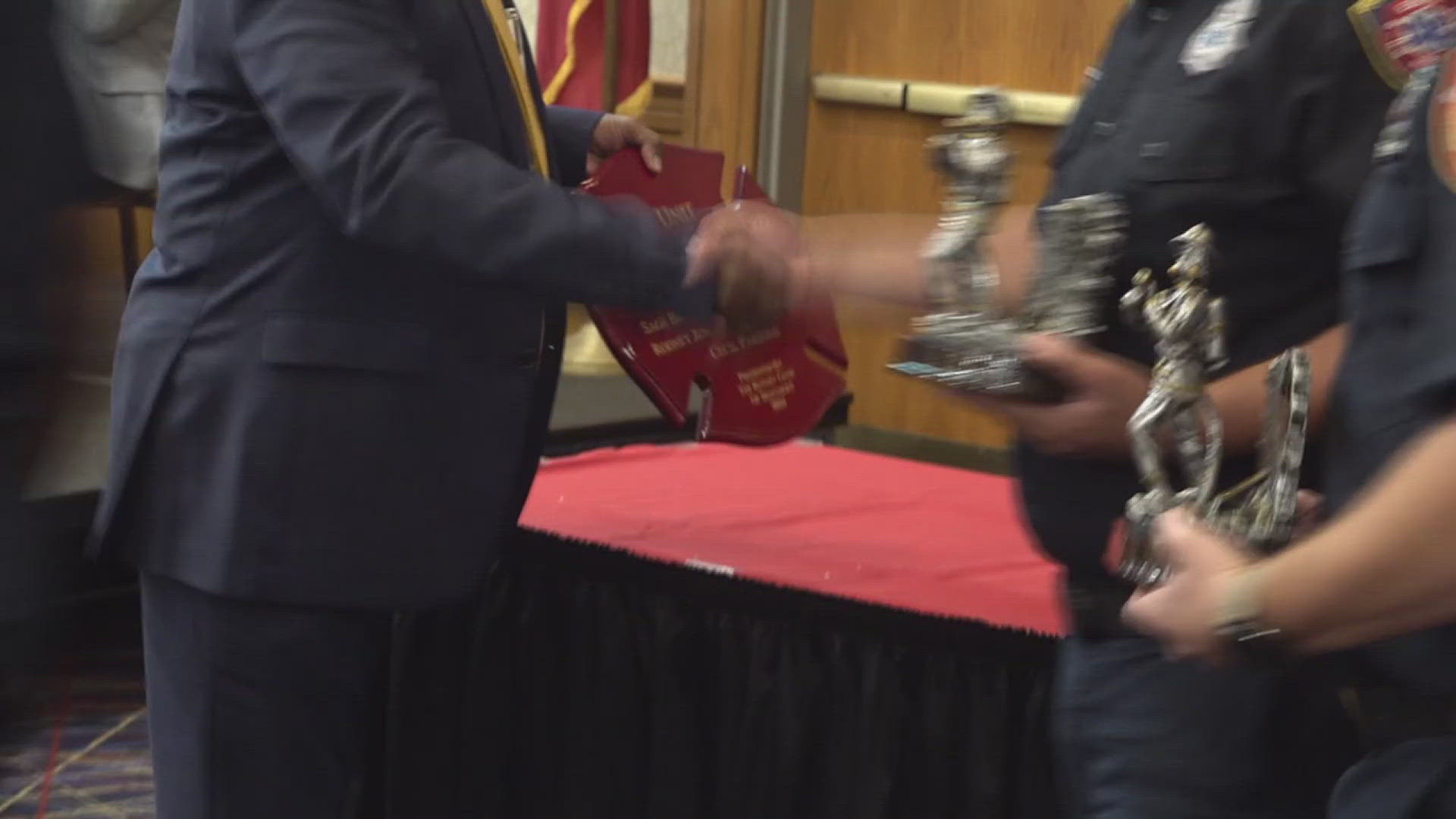 They handed out awards to several first responders for the hard work they do every day.