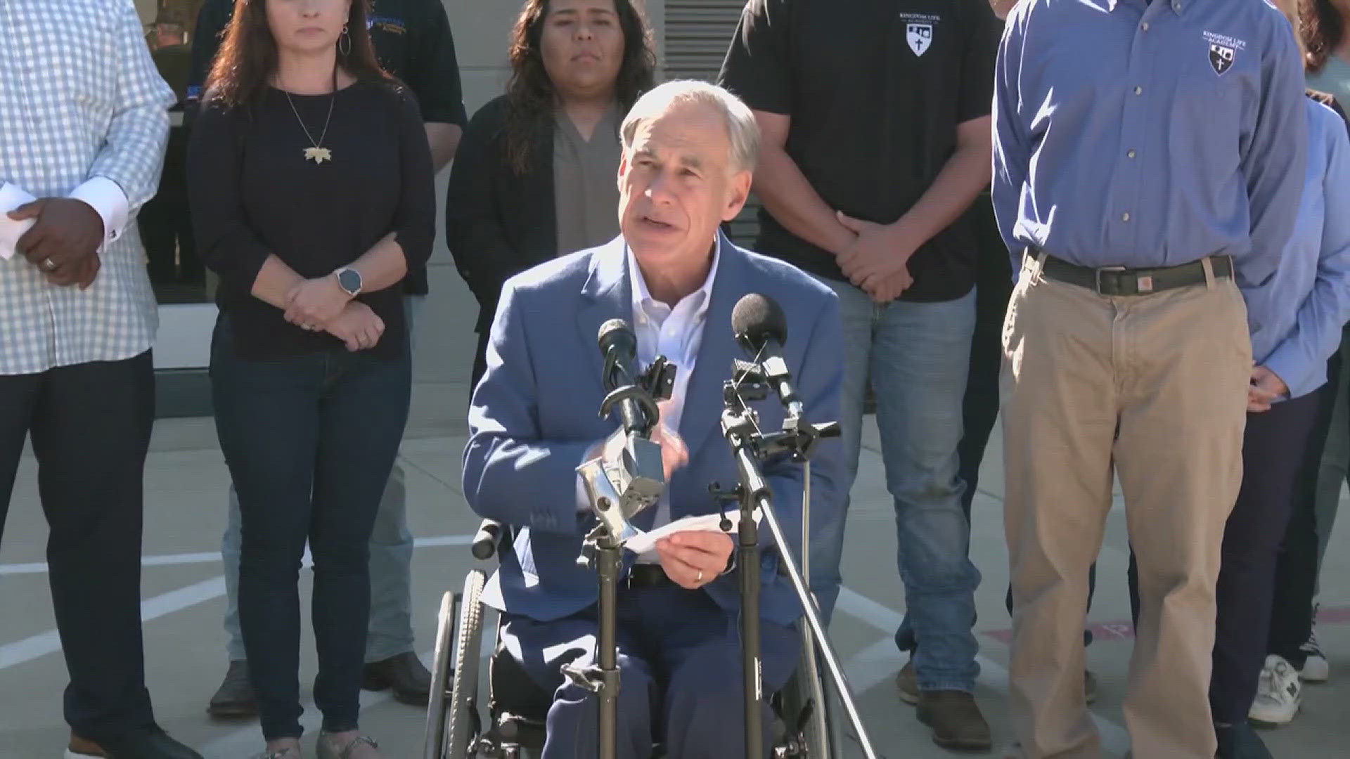 Gov. Greg Abbott made a visit on Wednesday to discuss school vouchers ahead of the next legislative session.