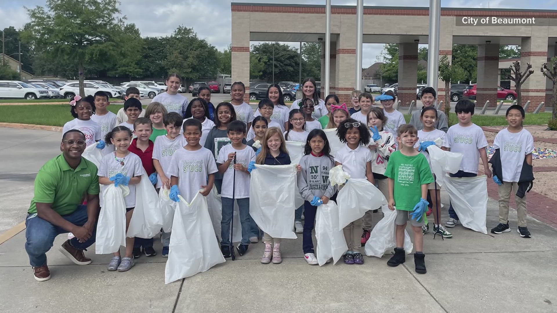 The students helped pick up litter around their campus and now the city wants you to join in on the efforts.