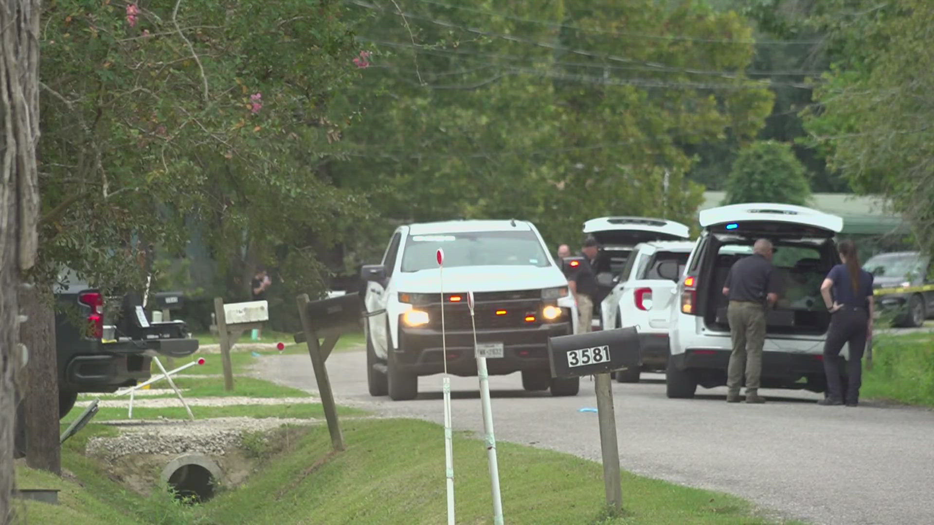 The man was pronounced dead at the scene while the deputy was taken by ambulance to a Southeast Texas hospital to be treated for "multiple injuries."