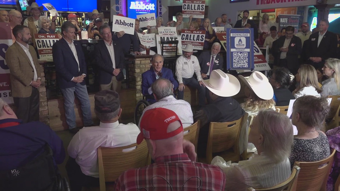 Abbott rallies in Beaumont, urges voters to defend 'Texas values' amid primary elections