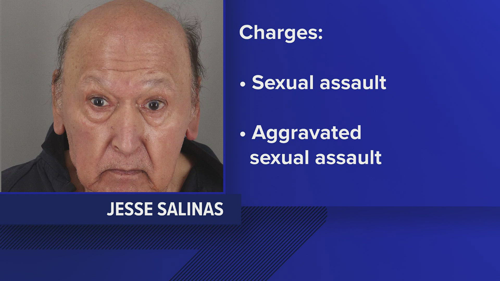 Jesse Jesus Salinas is being charged with sexual assault of a child and aggravated sexual assault of a child.