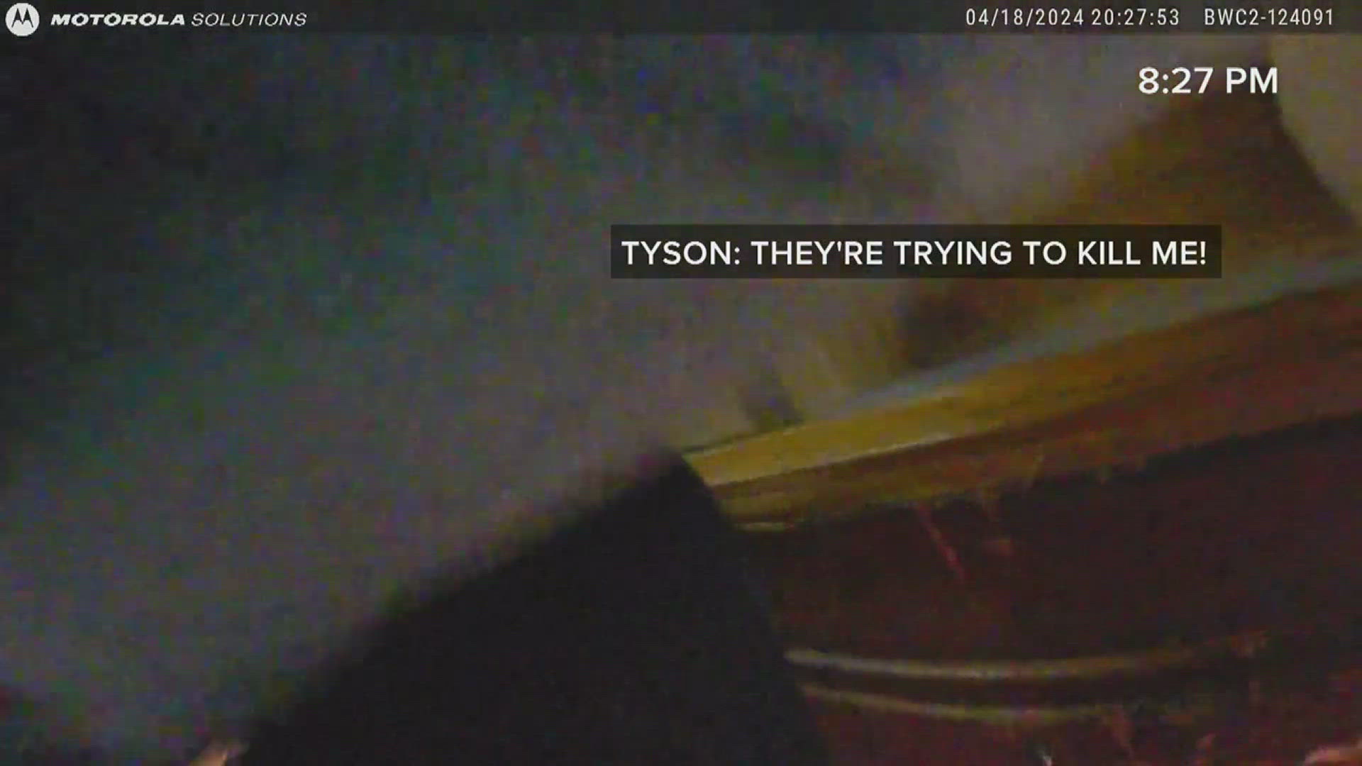 An officer can be seen placing his knee on Frank E. Tyson's upper body for roughly 30 seconds. More than five minutes passed before police checked Tyson for a pulse.