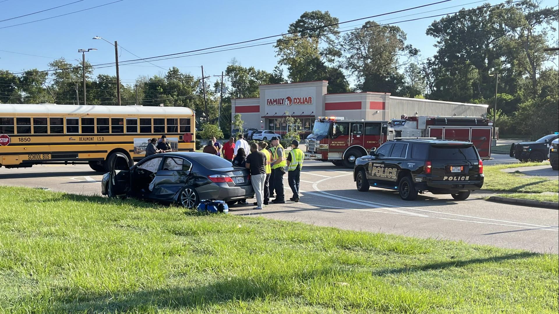 Driver runs stop sign, causes BISD bus collision | 12newsnow.com