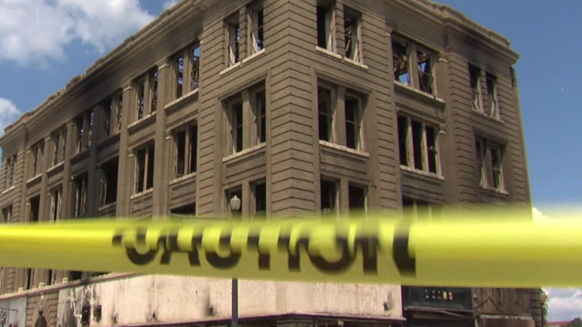 The historic downtown structure went up in flames on June 6, since then the building has been tagged as an imminent danger.