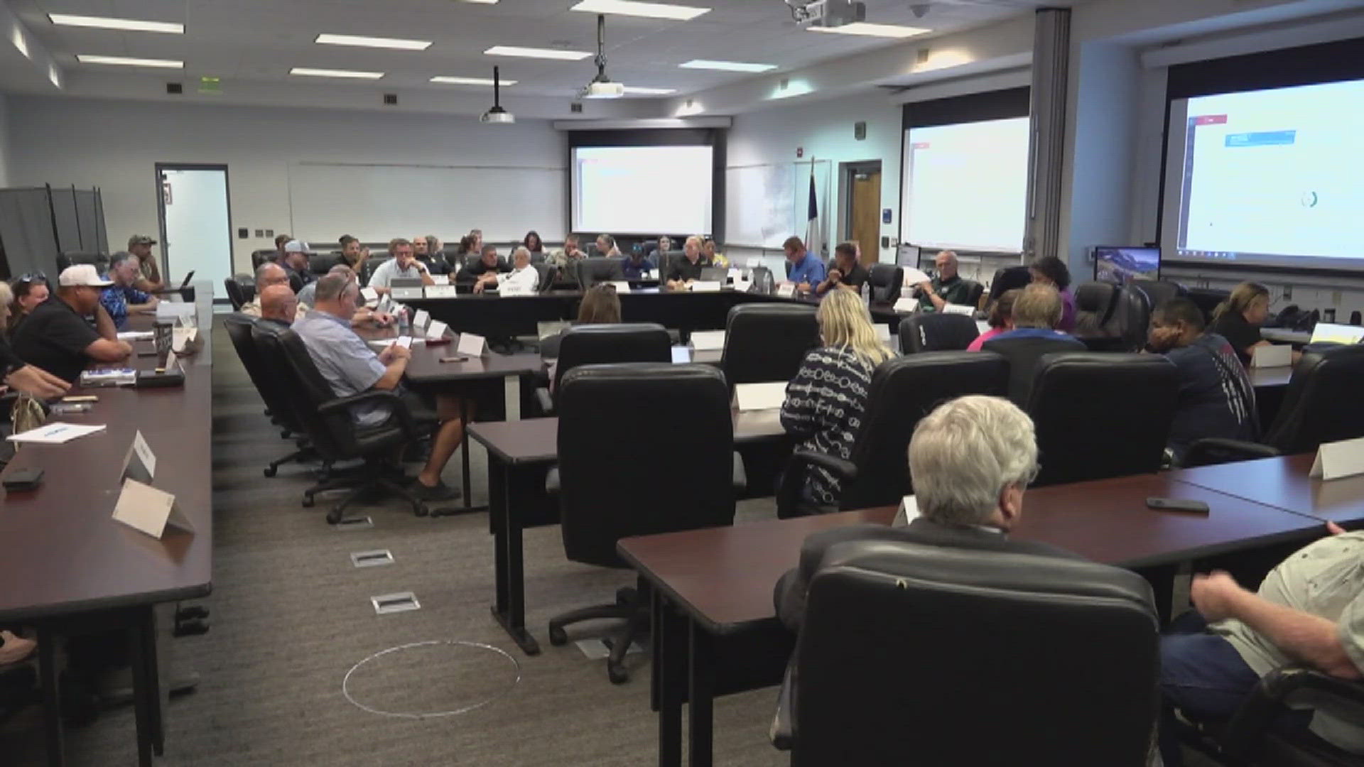The decision came after a county emergency meeting was held in Rockport last night.