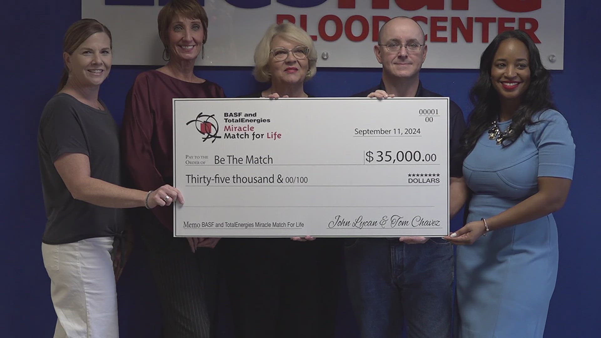 The money comes from the 22nd annual 'Miracle Match for Life' golf tournament that took place back in April.