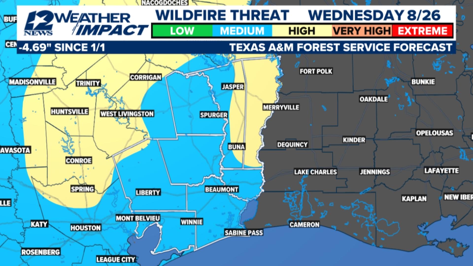 Southeast Texas faces increased wildfire risk amid ongoing 'Ross Fire ...