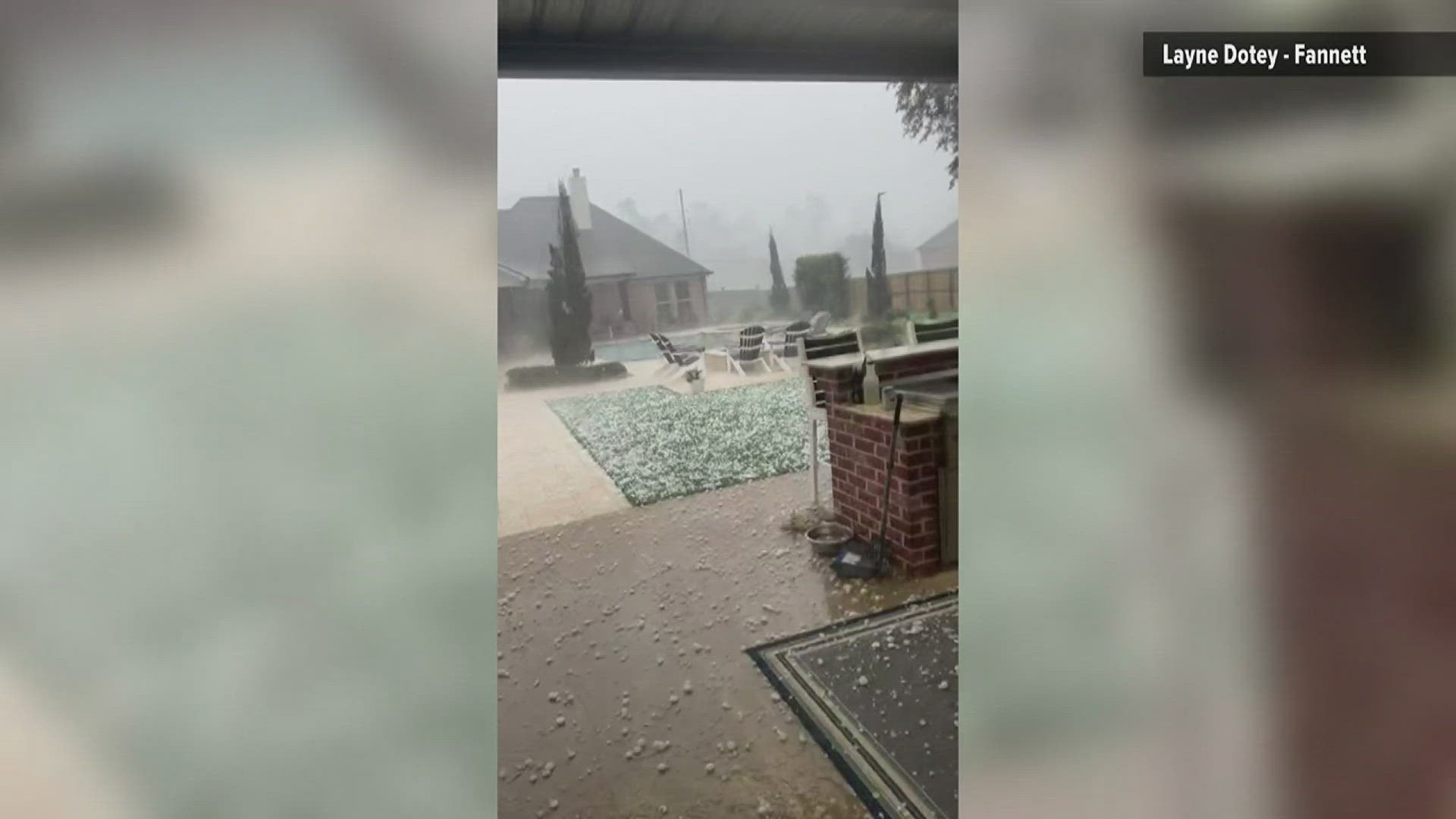 Port Arthur also saw hail up to 1 inch in diameter, the majority of Hamshire and Fannett each saw ping pong ball sized hail, but some reported up to baseball sized.