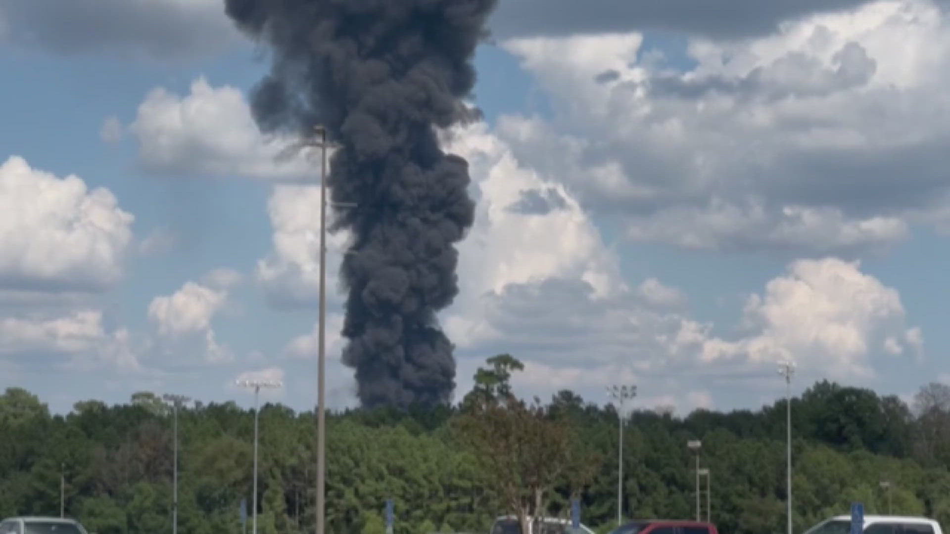 TCEQ officials have been monitoring the air quality and water runoff from the resin that was burning.