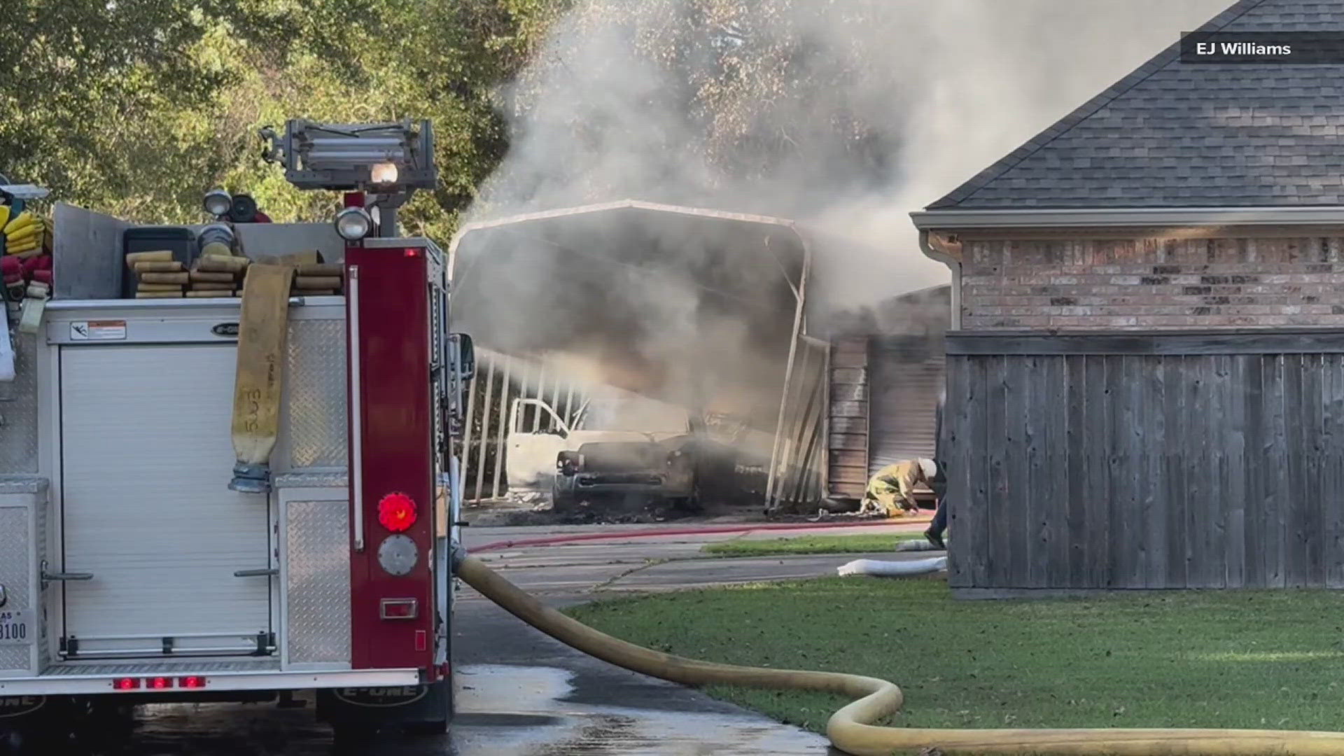 Pinehurst firefighters responded to a fully involved RV fire around 3:15 p.m. at 2032 30th Street in Pinehurst.