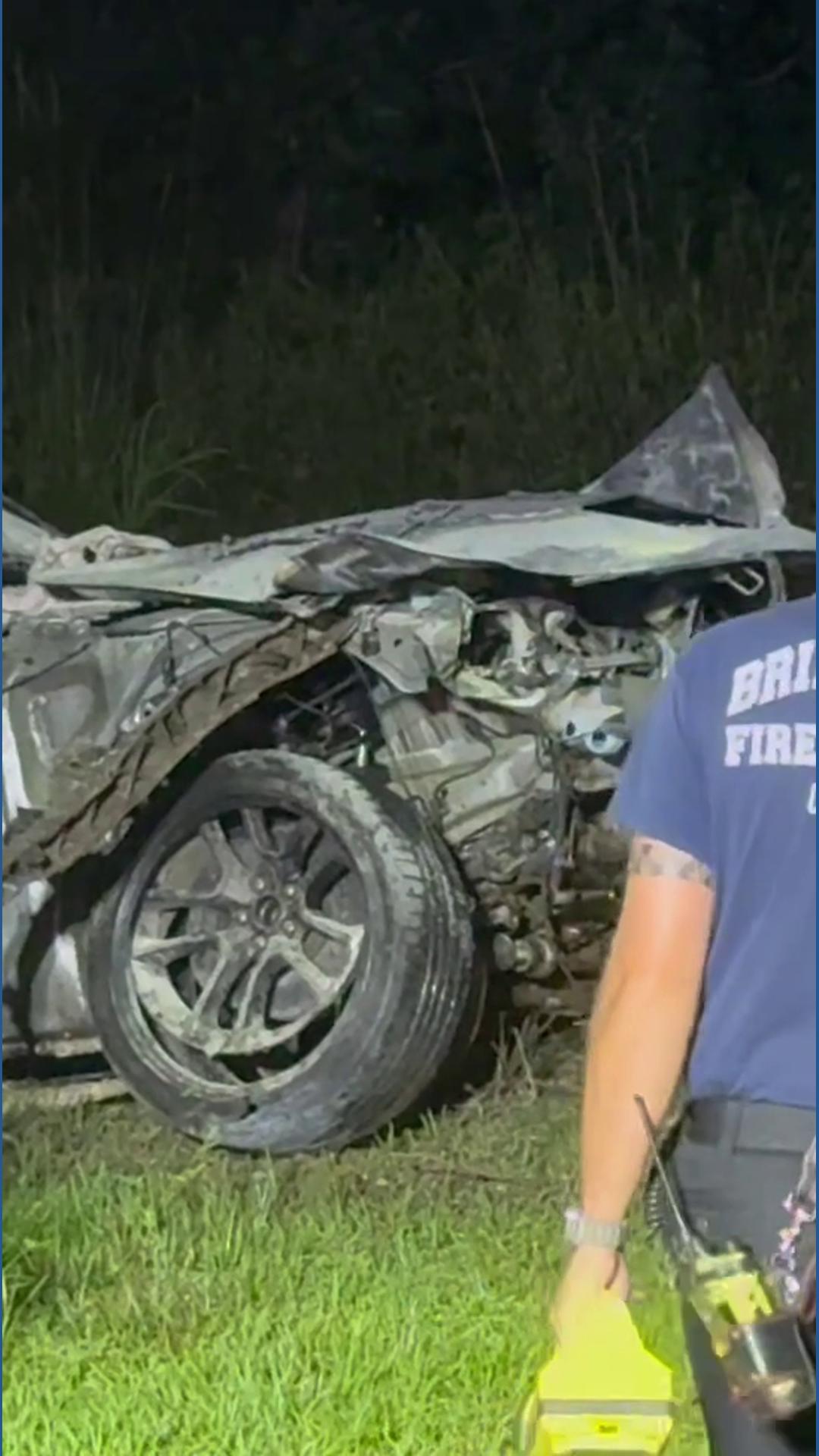 Driver pulled from car following fiery rollover crash on Highway 62 ...