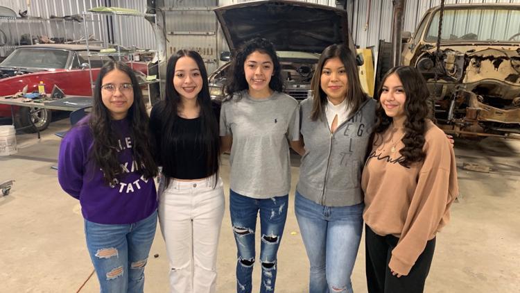 Texas high school automotive female students make history