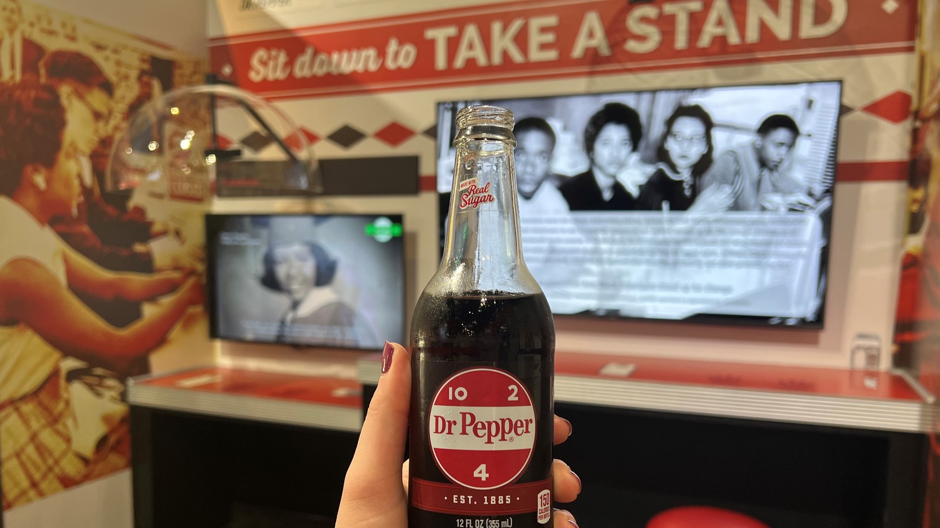 The Sit Down to Take a Stand exhibit in the Soda Fountain is to help educate visitors about an important part to American history, but also Waco history.