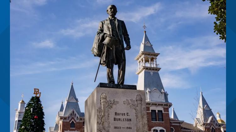 Baylor will rename campus area and relocate statue of slave-owning former university president