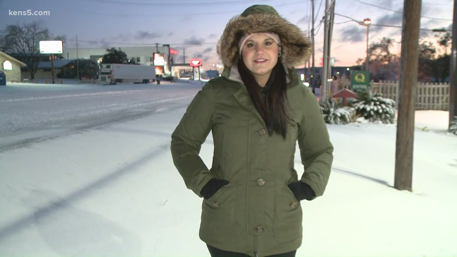 "Don't try to get out on the roads," said a traveling nurse we spoke to in Kerrville.