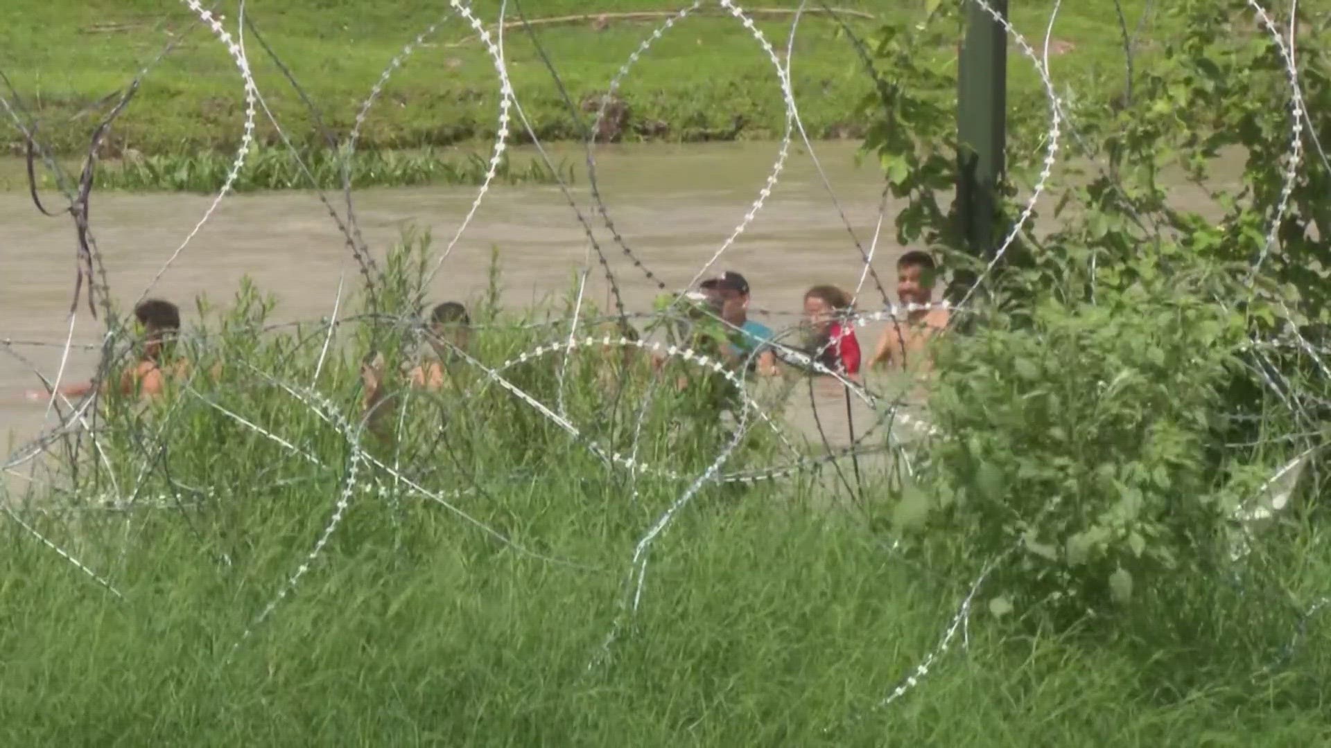 Troopers claim they were given orders to push migrants back into the Rio Grande as they attempted to cross over.