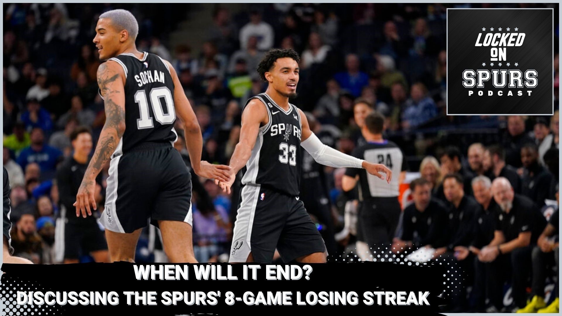 The Spurs are on their longest losing streak of the season.