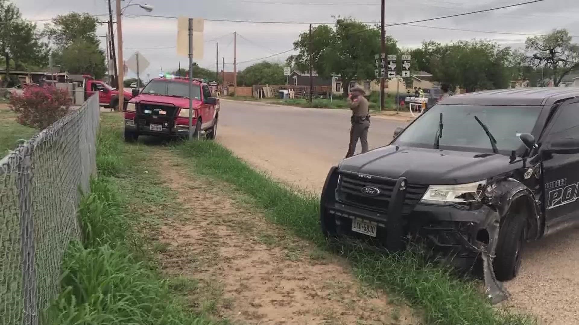 Officers fired shots at the vehicle. No injuries were reported.