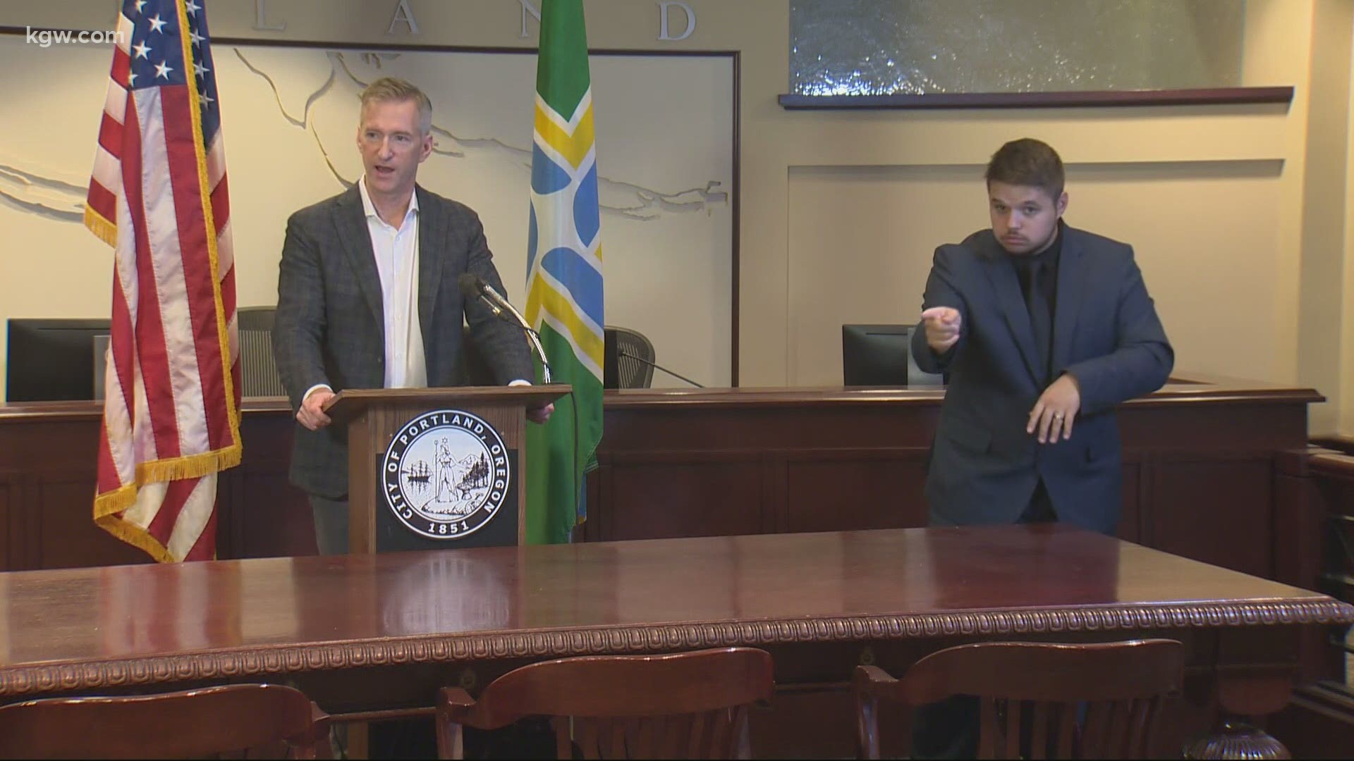 Wheeler, police and community leaders on  the ongoing protests in downtown Portland.