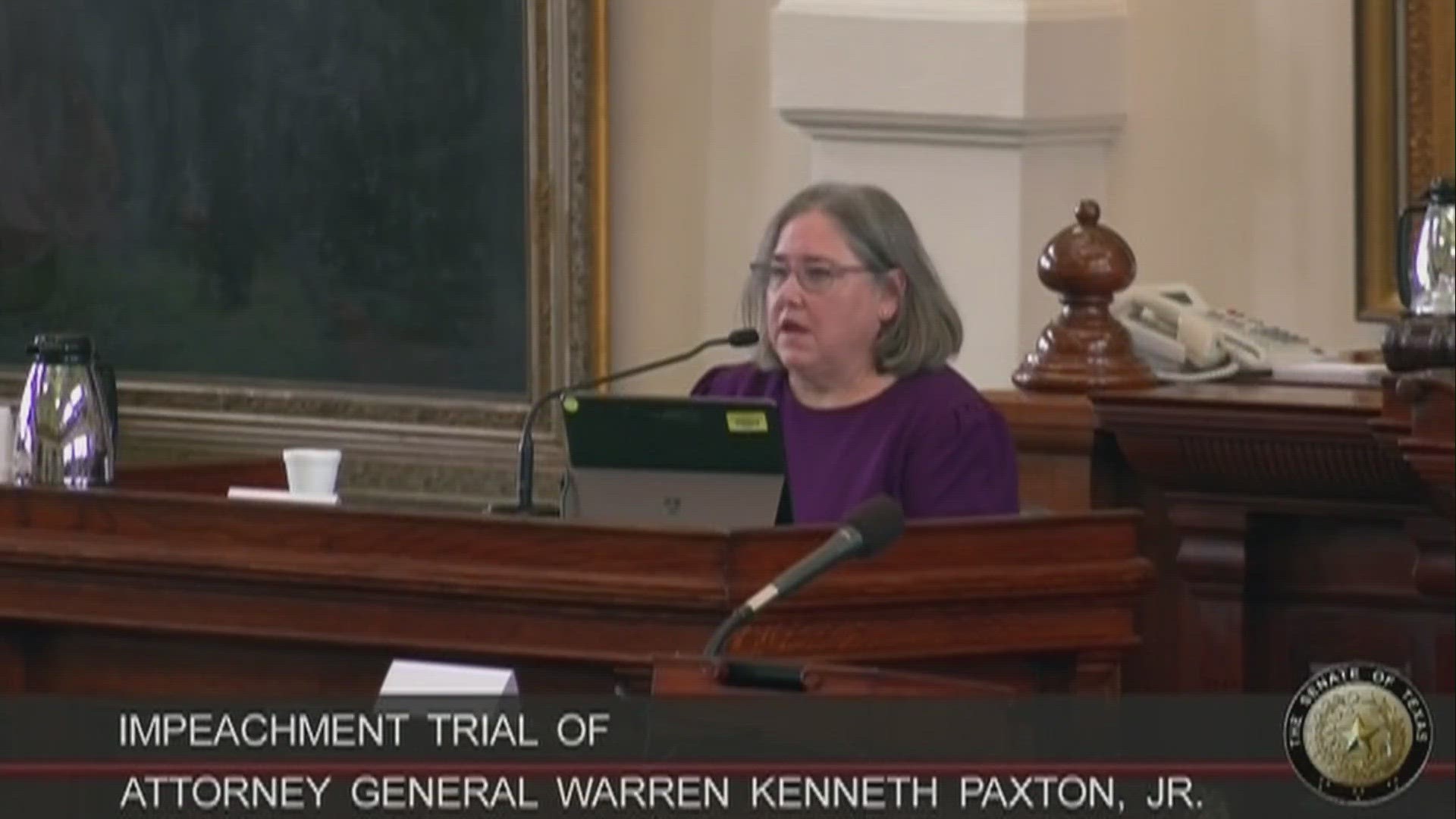 Katherine Cary said Paxton became "frantically upset" when she brought up his affair a second time and he raised his voice and was "red in the face."