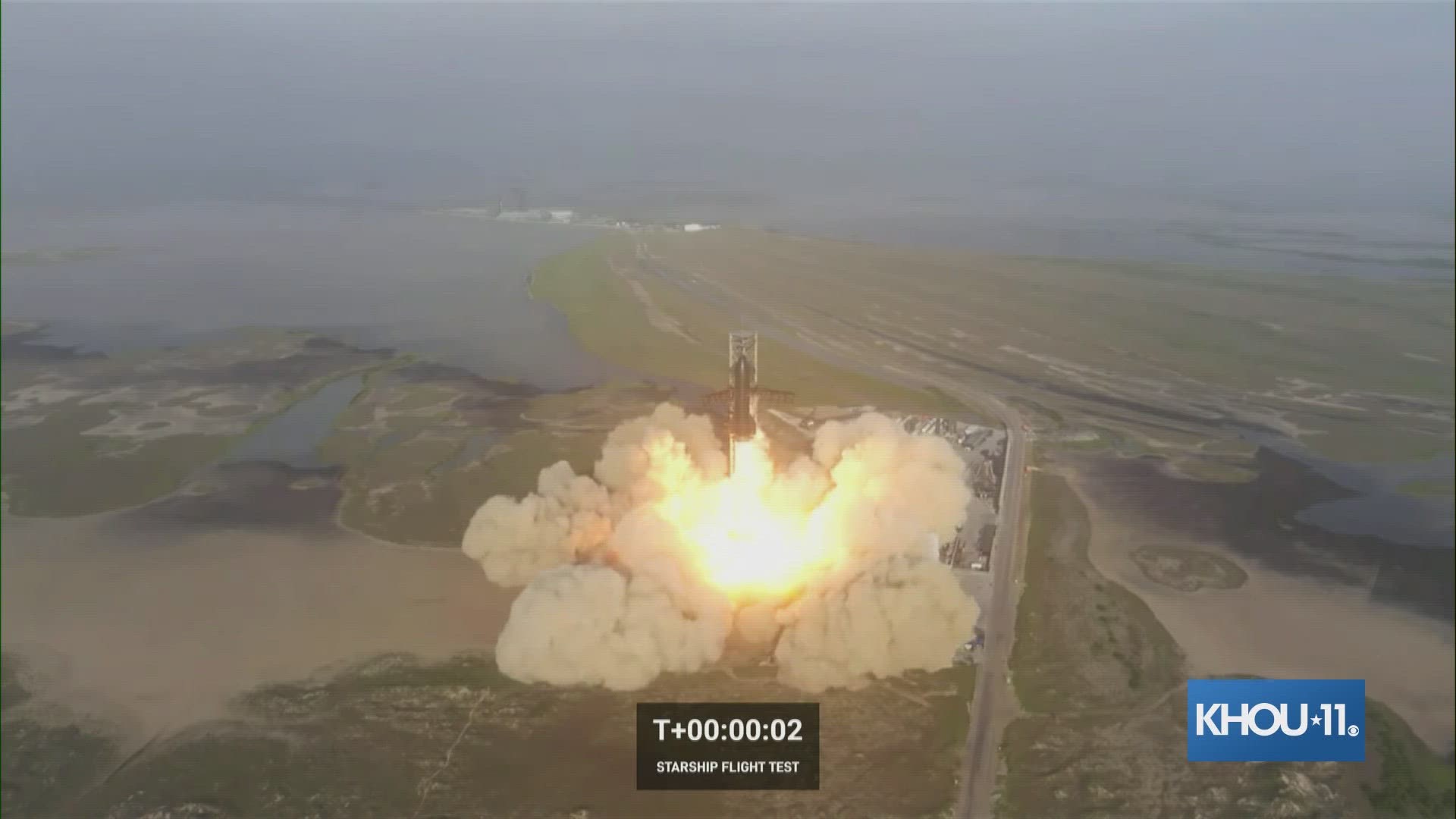 This is what it looked like in South Texas as Startship lifted off from Boca Chica!