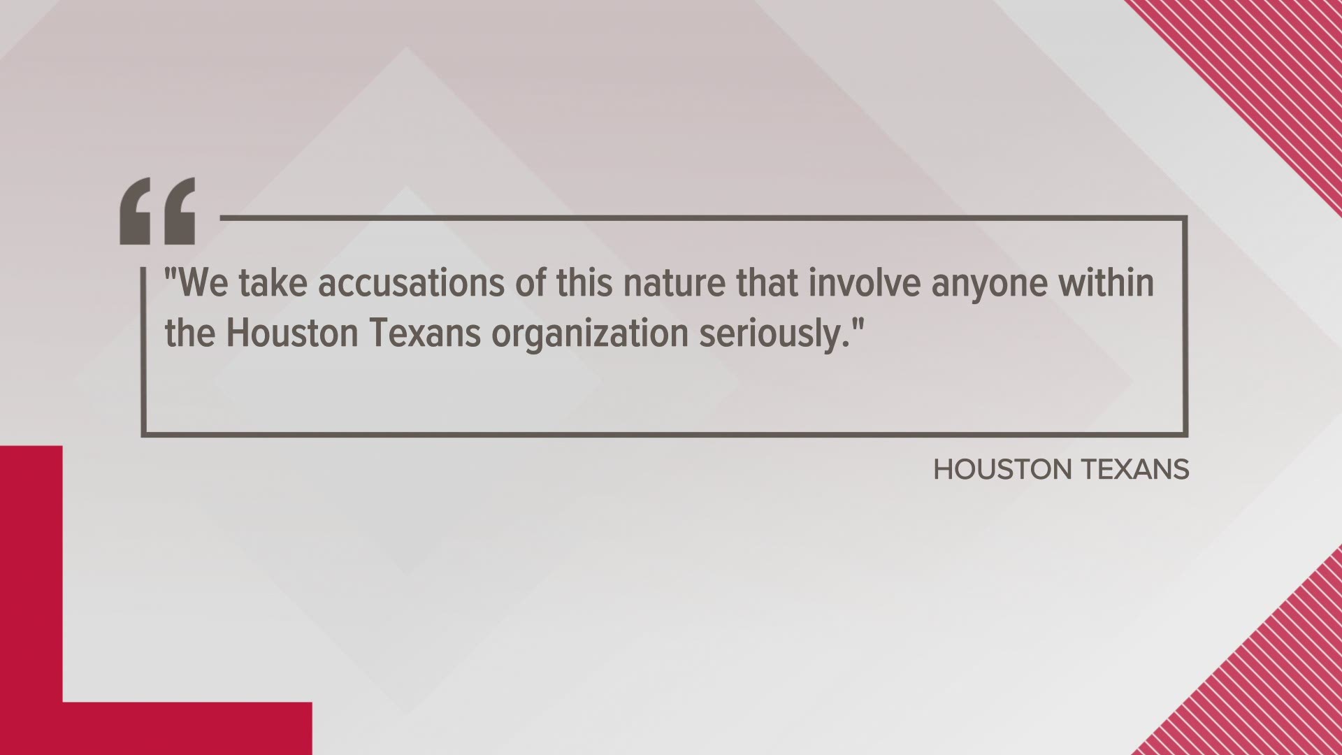 Houston Texas responded to sexual assault allegations against star quarterback Deshaun Watson after attorney Tony Buzbee field a lawsuit on behalf of a local woman.