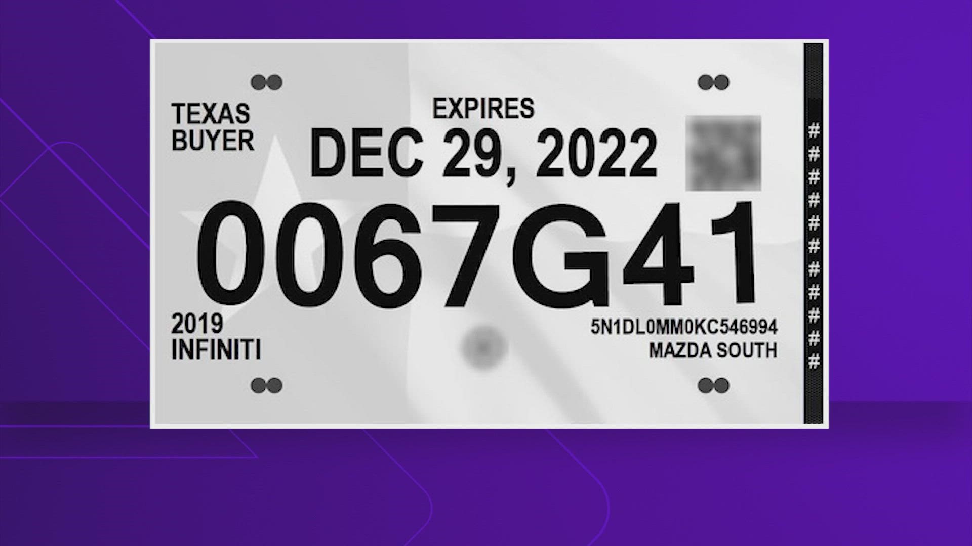 The Texas DMV revealed its redesigned tags with new security features in an effort to fight counterfeit tags.