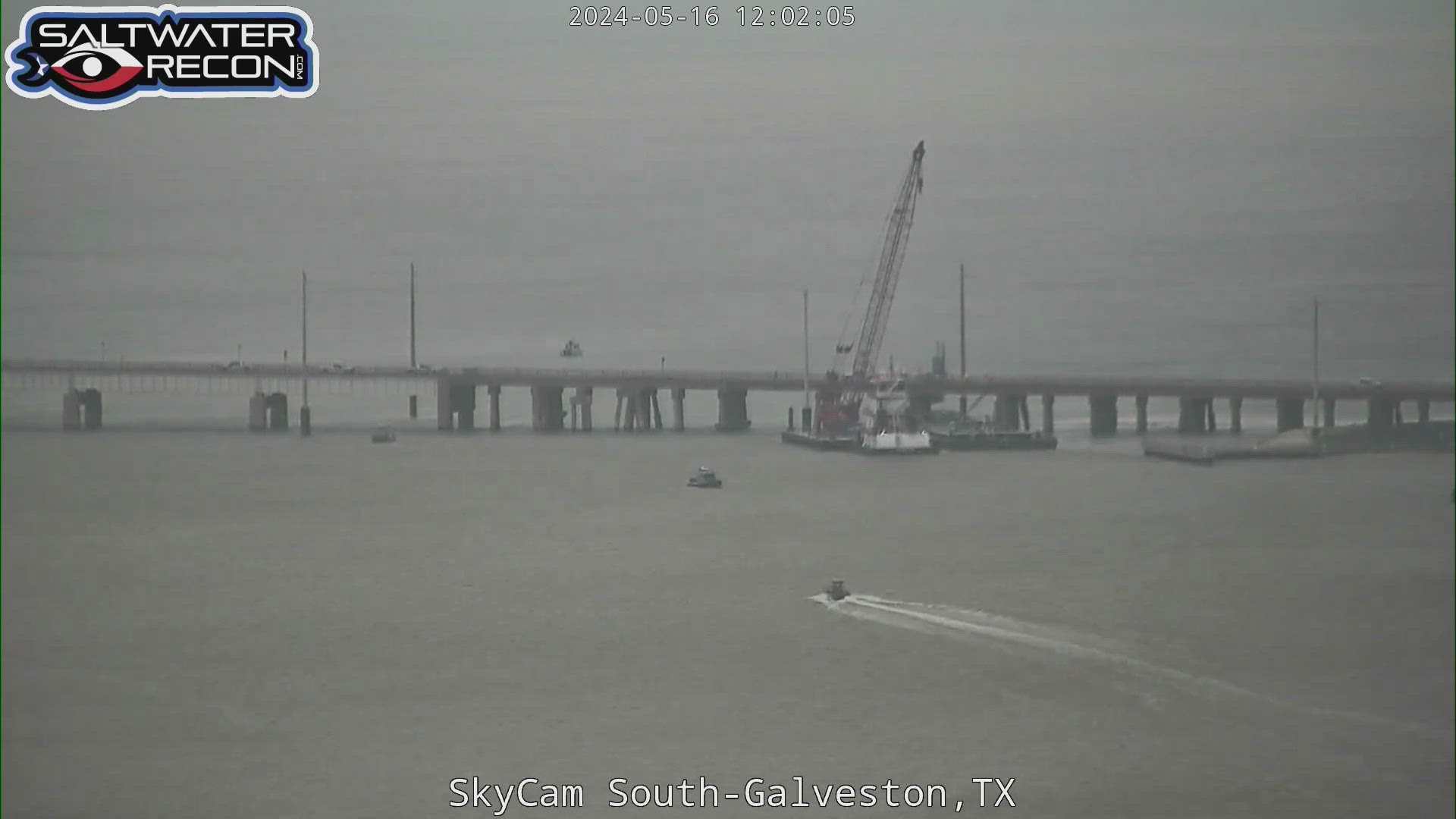 The bridge connects the north side of Galveston Island just west of the Port of Galveston with the south side of Pelican Island.